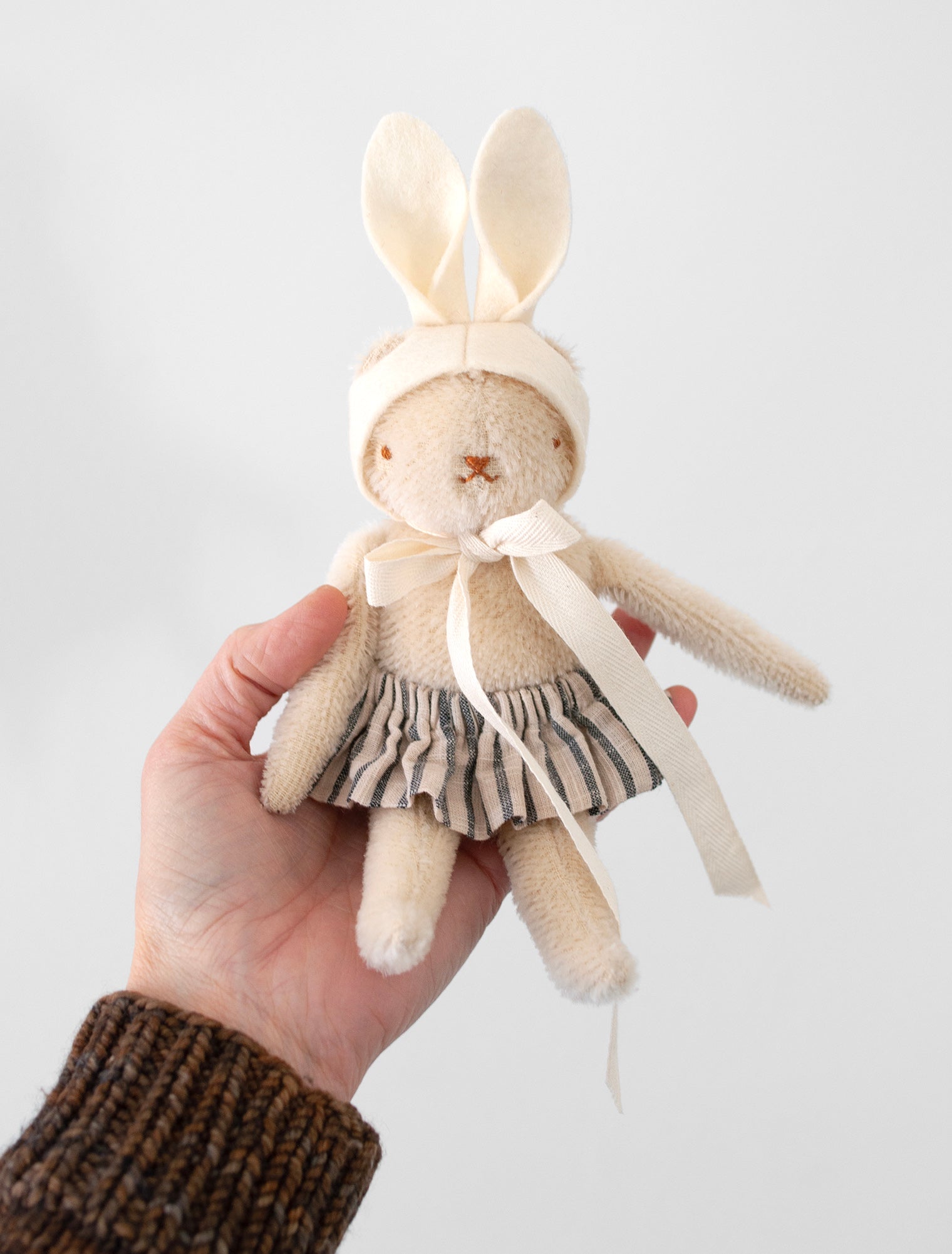 Polka Dot Club - Rabbit Ears for a Floppy Bear- 100% wool. Handmade in the USA
