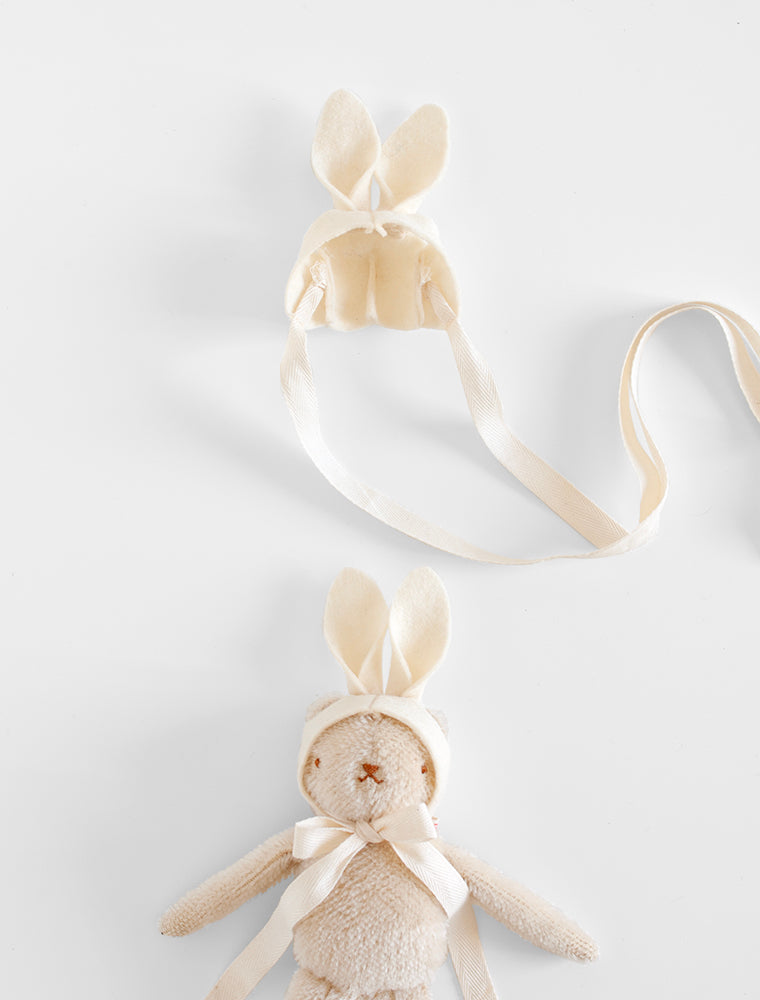 Polka Dot Club - Rabbit Ears for a Floppy Bear- 100% wool. Handmade in the USA