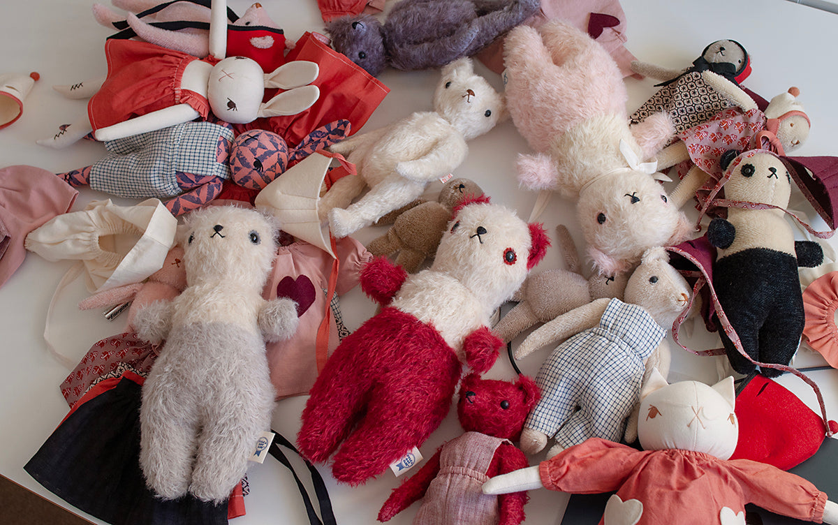 POLKA DOT CLUB PDC Big Bear: Handmade in the USA. shaggy Mohair Teddy Bear stuffed with 100% cotton.  They're made for NOW & FOREVER.