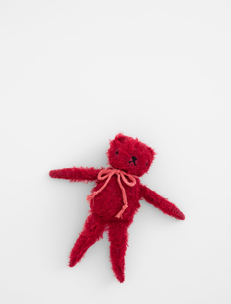 POLKA DOT CLUB Floppy Bear: Handmade in the USA. Small Mohair Teddy Bear with Disk jointed Head and floppy limbs.  They're made for NOW & FOREVER.