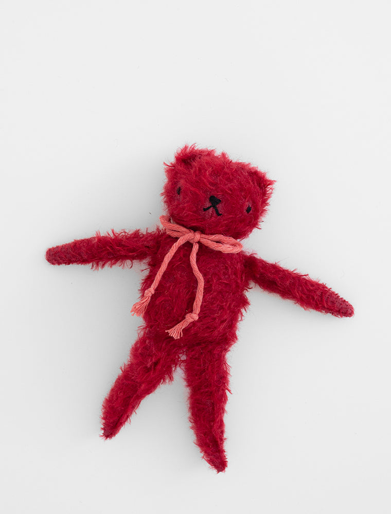 POLKA DOT CLUB Floppy Bear: Handmade in the USA. Small Mohair Teddy Bear with Disk jointed Head and floppy limbs. They're made for NOW & FOREVER.