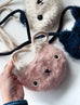 Polka Dot Club- Teddy Bear Purse Bag Mohair Bear- pink