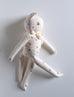 One-of-a-Kind * Embroidered Large Cream Cat (red heart)