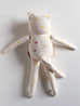 One-of-a-Kind * Embroidered Large Cream Cat (yellow stars)