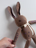 One-of-a-Kind * Embroidered Large Brown Rabbit