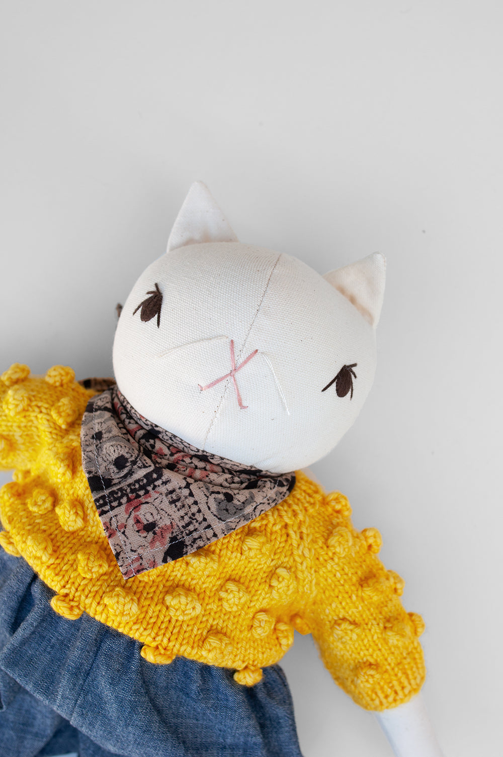 MP+PDC Large Cream Cat in Mango: HAROLD – POLKA DOT CLUB MP+PDC Large Cream Cat in Mango: HAROLD – POLKA DOT CLUB