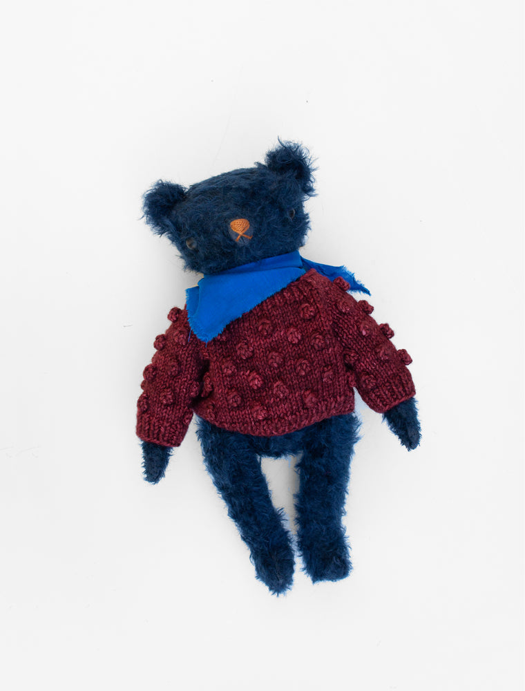 MP+PDC Bigger Classic Navy Bear in Cranberry: TED
