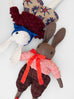 Misha and Puff + POLKA DOT CLUB collaboration  hand knit mohair toys 