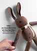*CUSTOM* Embroidered Large Brown Rabbit