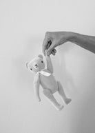 mohair teddy bear . handmade in the usa. polka dot club.