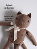perosnalized gift toy cat hand embroidered heirloom toy