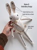 *CUSTOM* Embroidered Medium Denim Rabbit