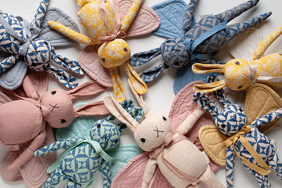 Ollie Large Rabbit in Black by Polka Dot Club