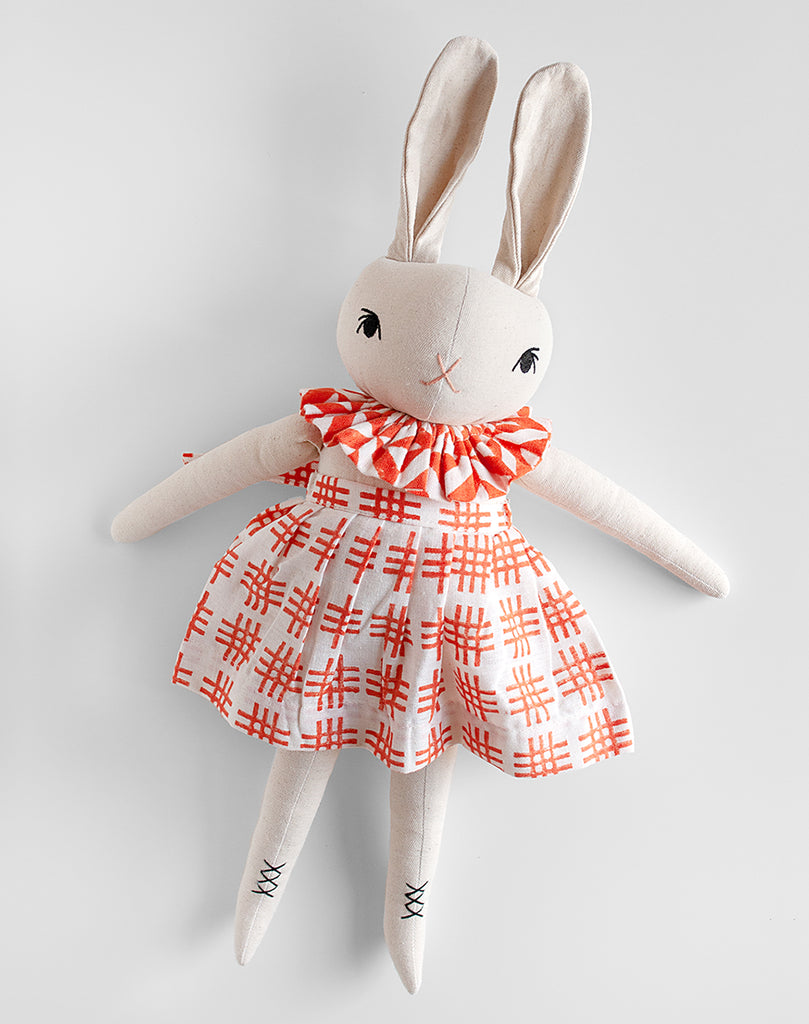 polka dot club large rabbit peach ①peach