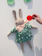 Winona the Rabbit - Handmade Cotton Rabbit Toy from the POLKA DOT CLUB