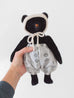 PDC Black Classic Bear in handknit Bonnet and Romper