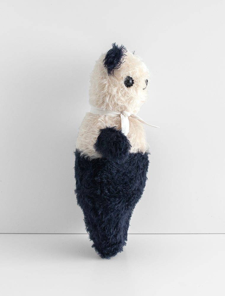 POLKA DOT CLUB Mohair Teddy Bear Panda BIG BEAR. Handmade in the USA all natural materials. 