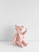 Handmade Jointed Mohair Classic Pink Teddy Bear made in the USA by Jennifer Murphy aka the POLKA DOT CLUB