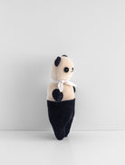 POLKA DOT CLUB Mohair Bear. Handmade in the USA, this Panda Bear is a heirloom toy- for now and forever.