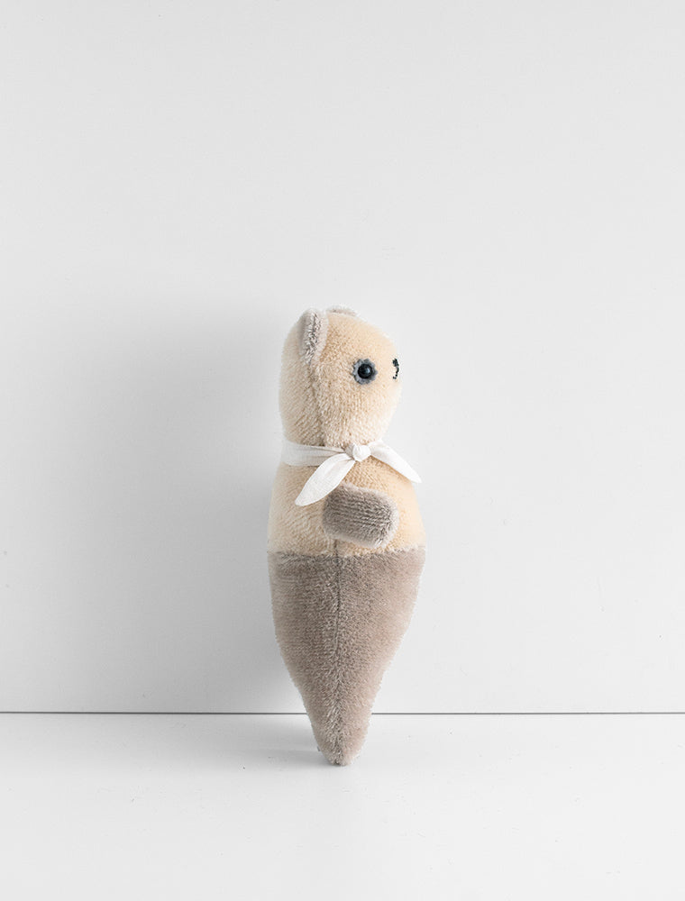 POLKA DOT CLUB Mohair Bear. Handmade in the USA, this Panda Bear is a heirloom toy- for now and forever.