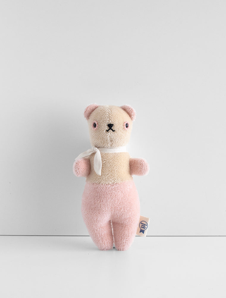 POLKA DOT CLUB Mohair Bear. Handmade in the USA, this Panda Bear is a heirloom toy- for now and forever.