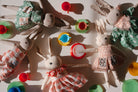 New Hand Made Rabbit Toy Dolls from the POLKA DOT CLUB heritage toys for now and forever