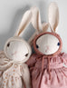 PDC Large Rabbit in handknit Bonnet and Cotton Outfits