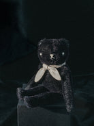 polka dot club mohair teddy bear black heirloom toy