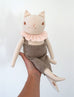 PDC Large Rabbit/Cat in Hand Knit OVERALLS
