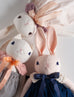 Hand Knit Collar with Ribbon Ties