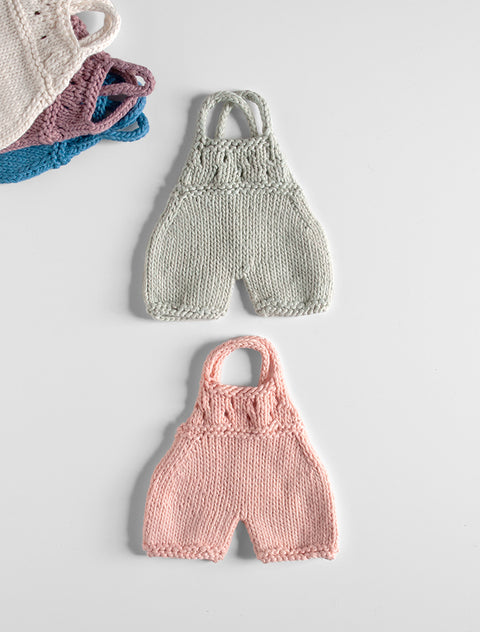 Hand Knit Cotton Overalls