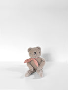 polka dot club mohair teddy bear grey heirloom toy