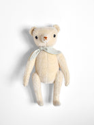 polka dot club jointed mohair teddy bear heirloom toy cream