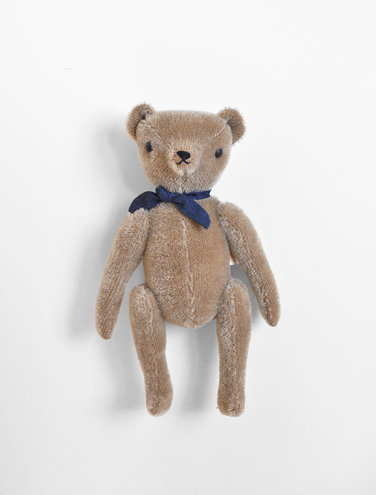 polka dot club jointed mohair teddy bear heirloom toy taupe