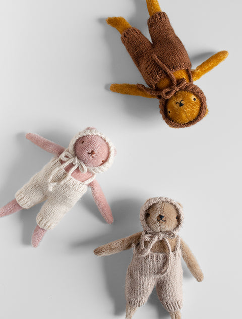 PDC Floppy Bear in alpaca handknits