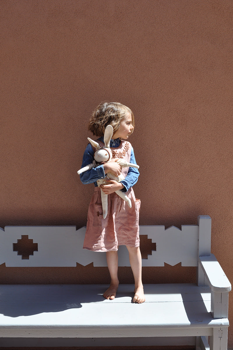 Apolina for the Polka Dot Club- Mini Sissy Dress in Cream Print